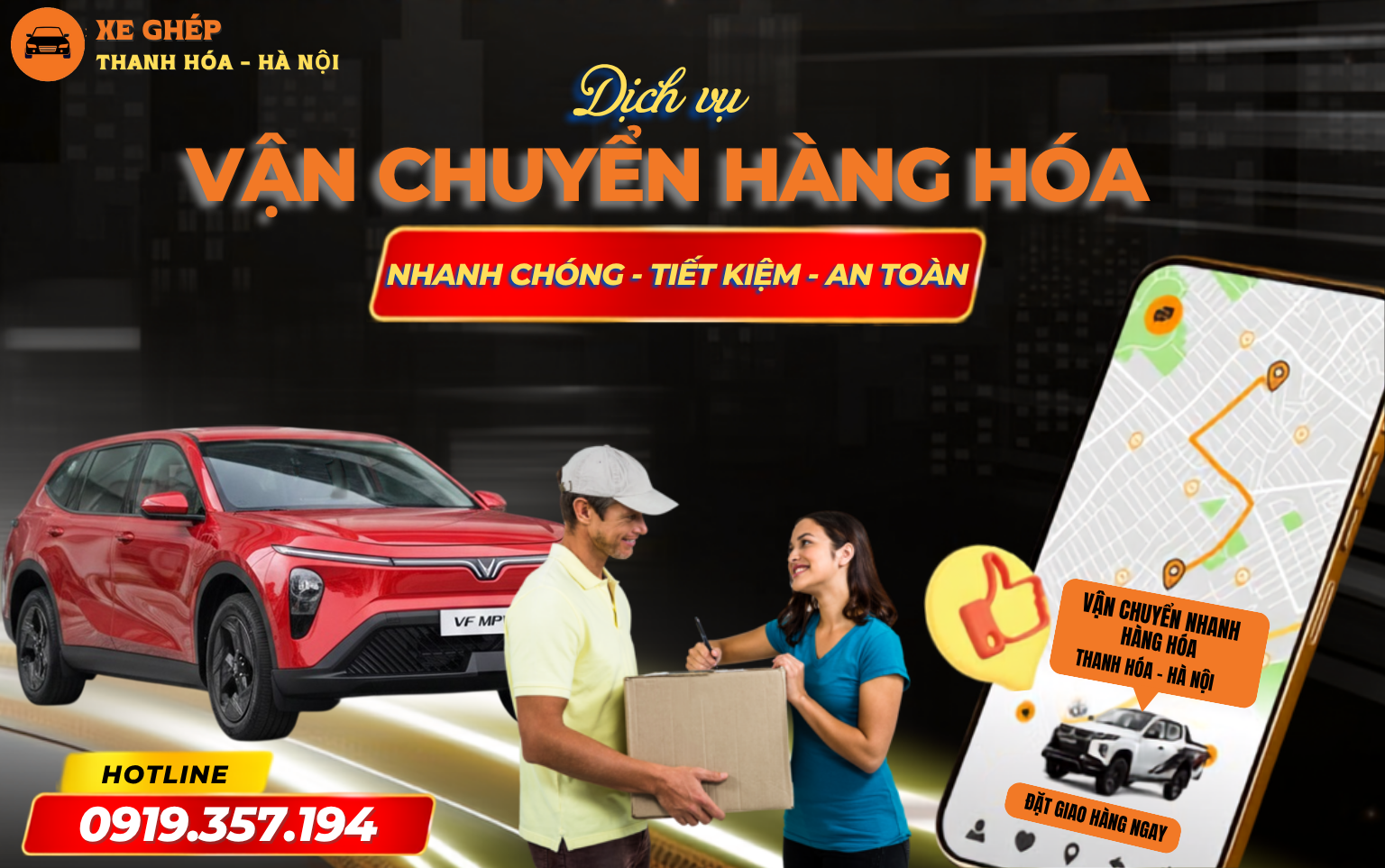 Dịch vụ vận chuyển hàng hóa Thanh Hóa - Hà Nội uy tín